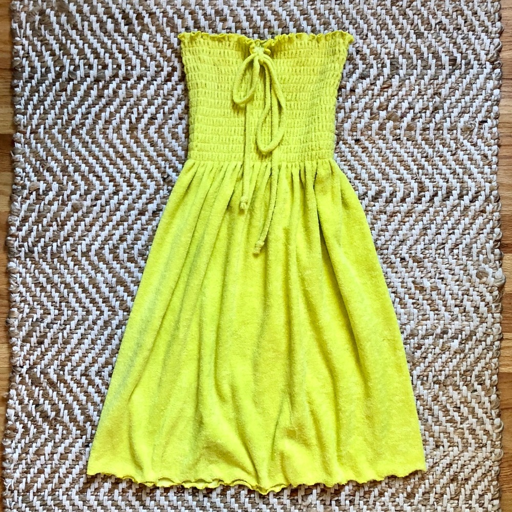 ⚡️Electric Yellow Terrycloth Beach Cover-up